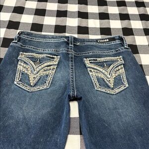 EXC! Vigoss Capri Heritage Fit Jeans 12 x 25/26.5 unrolled Stretch Flap Pocket